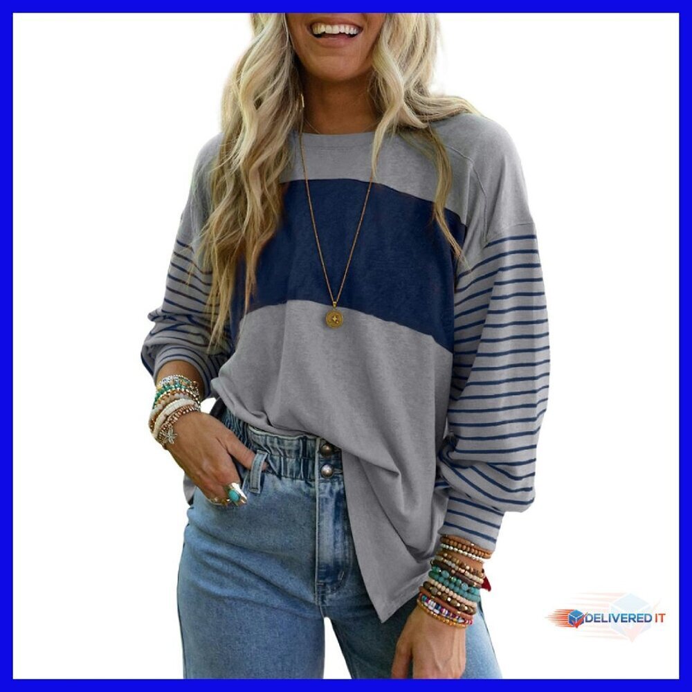 Oversized Long Sleeve Tunic Blouse Soft Stretchy Material Business Casual Wear